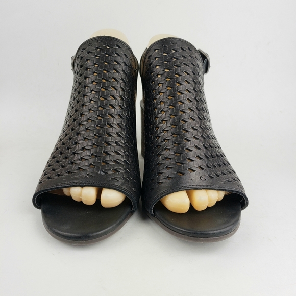 Lucky Brand Black Woven Leather Slingbacks 8 1/2 … - Picture 2 of 8